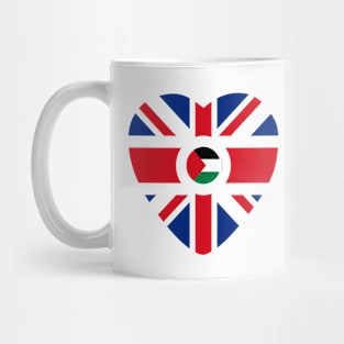 British Palestinian Multinational Patriot Flag (Heart) Mug